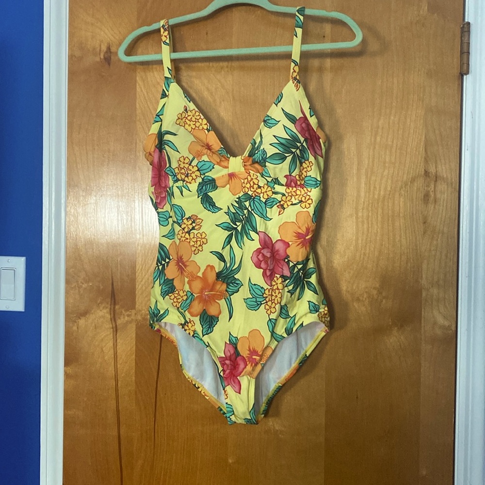 Floral one piece swimsuit